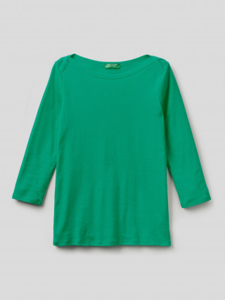 Benetton ženska majica, čamac izrez, 100% pamuk 