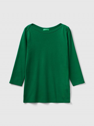 Benetton ženska majica, čamac izrez, 100% pamuk 