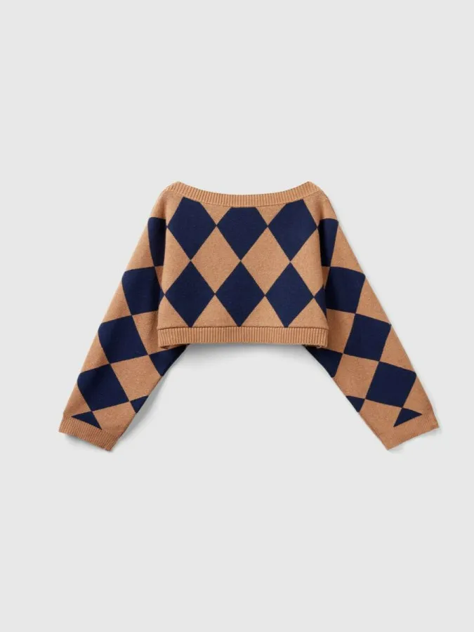 Benetton crop top džemper za žene 