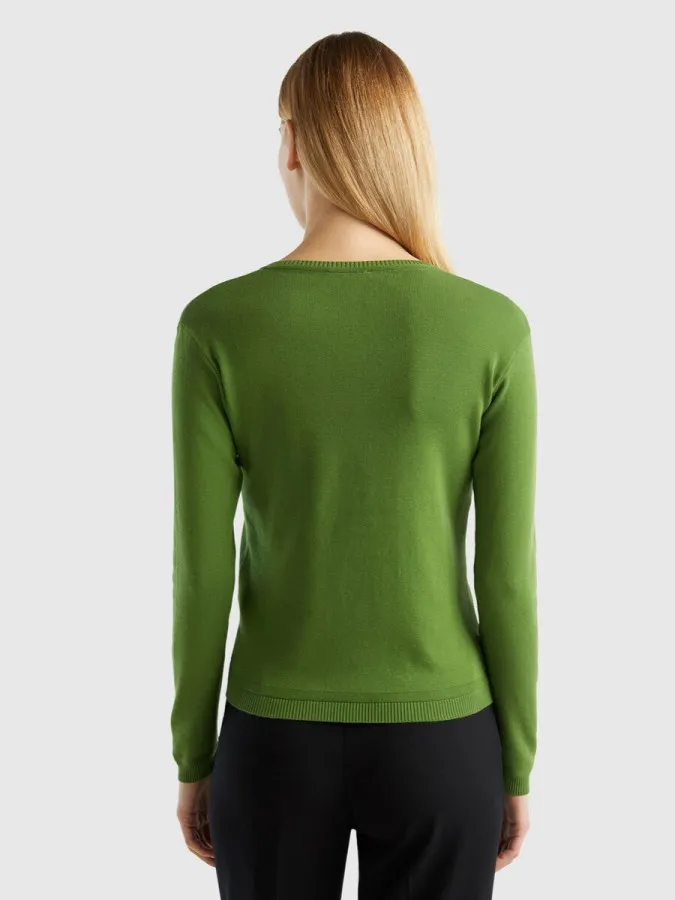Benetton ženski pamuèni džemper na zakopèavanje 100% pamuk 