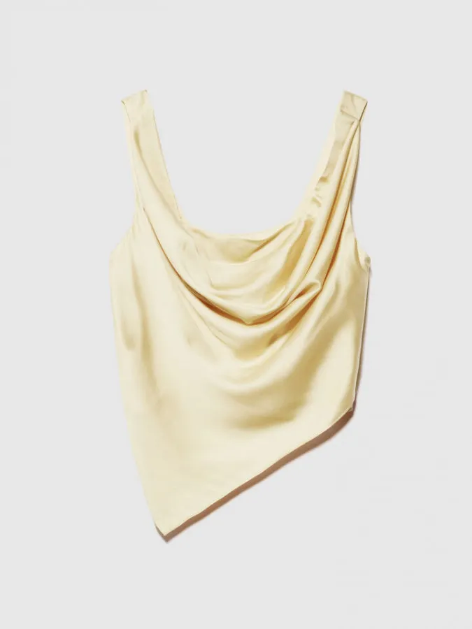 Sisley ženski asimetrični top od svile 
