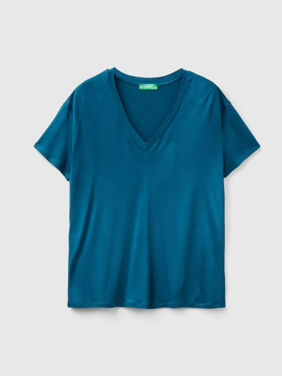 Benetton ženska majica od održive streč viskoze 